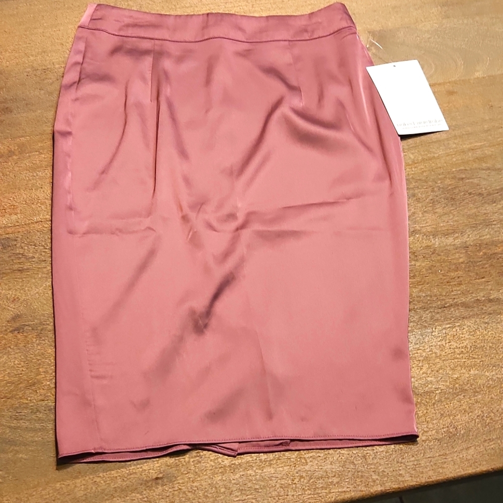 Naked Wardrobe Faux Satin Mini Skirt.